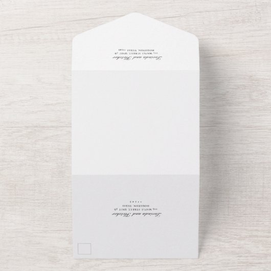 Invitation Tout En Un Élégant Mariage de code QR classique (Dehors)