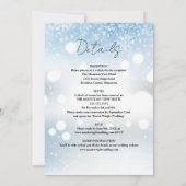 Invitation Tout en un élégant Mariage de neige hivernale (Dos)