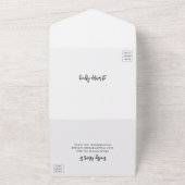 Invitation Tout En Un Élégant Mariage de script photo (Dehors)