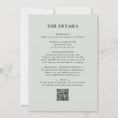 Invitation Tout en un Elégant Mariage Eucalyptus Aquarelle (Dos)