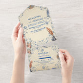 Invitation Tout En Un Élégant Mariage floral (Déchirure)