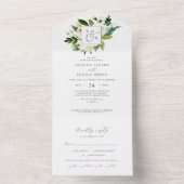 Invitation Tout En Un Élégant Mariage Floral Blanc (À l'intérieur)