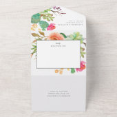 Invitation Tout En Un Elégant Mariage Floral Succulent (Dehors)