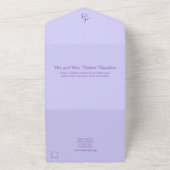 Invitation Tout En Un Élégant Mariage Lilac violet clair (Dehors)