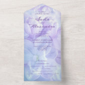 Invitation Tout En Un Élégant Mariage Lilac violet clair (À l'intérieur)