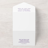 Invitation Tout En Un Elégant Mariage Lilac violet Wisteria Aquarelle (Dehors)