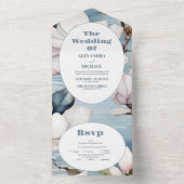 Invitation Tout En Un Élégant Mariage Magnolia (À l'intérieur)