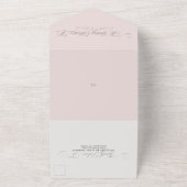 Invitation Tout En Un Élégant Mariage Rose Formel Dusty All In One Invit (Dehors)