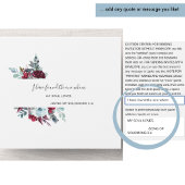 Invitation Tout En Un Élégant Mariage rouge et bleu avec RSVP perforé