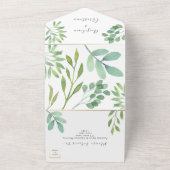 Invitation Tout En Un Elégant Mariage Verdoyant Tout En Un (Dehors)