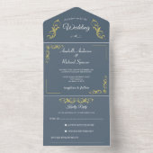 Invitation Tout En Un Élégant Mariage victorien (À l'intérieur)