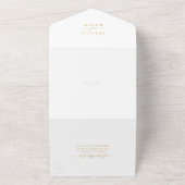 Invitation Tout En Un Élégant minimal or simple (Dehors)