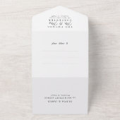 Invitation Tout En Un Élégant moderne classique Monogramme Mariage photo (Dehors)