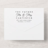 Invitation Tout En Un Élégant moderne classique Monogramme Mariage photo (Verso)