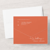 Invitation Tout En Un Elégant moderne Vérone Sunset Arch QR Code Photo (Verso)