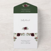 Invitation Tout En Un Élégant Noël Émeraude Vert Mariage d'hiver Tout (Dehors)