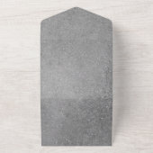 Invitation Tout En Un Elégant noir blanc gris Tout en un Mariage Inviter (Dehors)