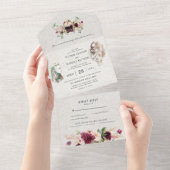 Invitation Tout En Un Élégant Norse Viking Scroll Mariage (Déchirure)