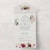 Invitation Tout En Un Élégant Norse Viking Scroll Mariage (À l'intérieur)