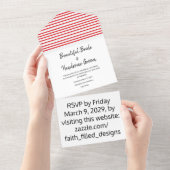 Invitation Tout En Un Élégant Patriotique moderne 4 juillet Mariage (Déchirure)