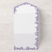 Invitation Tout En Un Elegant purple flower  (Dehors)