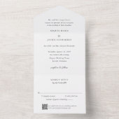 Invitation Tout En Un Elegant QR Code Classic Wedding (À l'intérieur)
