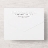 Invitation Tout En Un Elegant QR Code Classic Wedding (Verso)