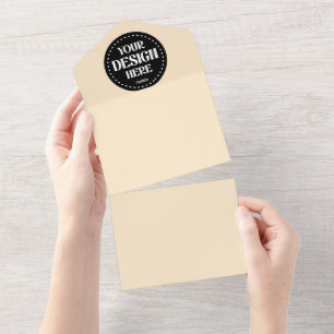 Invitation Tout En Un Élégant, raffiné, élancé et minimaliste