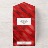 Invitation Tout En Un Élégant renne rouge or année fin dîner fête (Dehors)