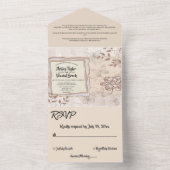 Invitation Tout En Un Élégant Rose chic Parties scintillant or Glam Mari (À l'intérieur)