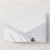 Invitation Tout En Un Élégant Rose d'argent été Floral Mariage (Verso)