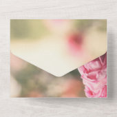 Invitation Tout En Un Élégant rose rose rose rose Mariage (Verso)