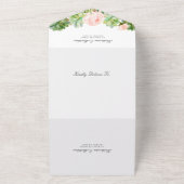 Invitation Tout En Un Elégant Rose Succulent Jardin Boho Mariage  (Dehors)