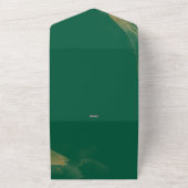 Invitation Tout En Un Élégant Rose vert émeraude moderne tout en un (Dehors)