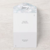 Invitation Tout En Un Élégant Script Snowflakes Mariage d'hiver (Dehors)