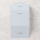 Invitation Tout En Un Elegant Soft Blue Floral Wedding (Dehors)