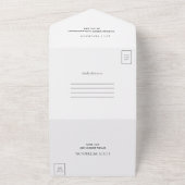 Invitation Tout En Un Elegant Stiletto & Indigo Gown 50e anniversaire (Dehors)