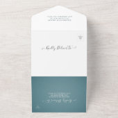 Invitation Tout En Un Élégant tournesol dentelle lumière mariage RSVP (Dehors)