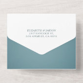 Invitation Tout En Un Élégant tournesol dentelle lumière mariage RSVP (Verso)