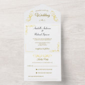 Invitation Tout En Un Élégant Victorien tout en un Mariage (À l'intérieur)
