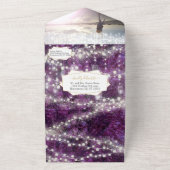 Invitation Tout En Un Élégant violet Amethyst Crystal Geode Mariage (Dehors)