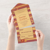 Invitation Tout En Un Elégant Whimsical Classy Mariage Floral de luxe (Déchirure)