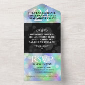 Invitation Tout En Un Élégante 24e anniversaire du Mariage Opal (À l'intérieur)
