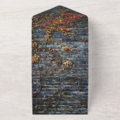 Invitation Tout En Un Elégante botanique rustique automne rose mariage (Dehors)