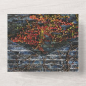 Invitation Tout En Un Elégante botanique rustique automne rose mariage (Verso)