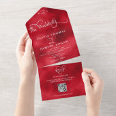 Invitation Tout En Un Élégante calligraphie Mariage moderne (Déchirure)