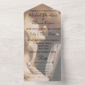 Invitation Tout En Un élégante calligraphie mariage photo (À l'intérieur)