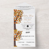 Invitation Tout En Un Élégante chute en amour arbre sculpté Mariage d'au (À l'intérieur)