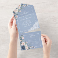Elégante Douteuse Bleue Rosée Rose Rustique Dentel