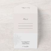 Invitation Tout En Un Élégante Fleurs de dentelle blanche romantique (Dehors)